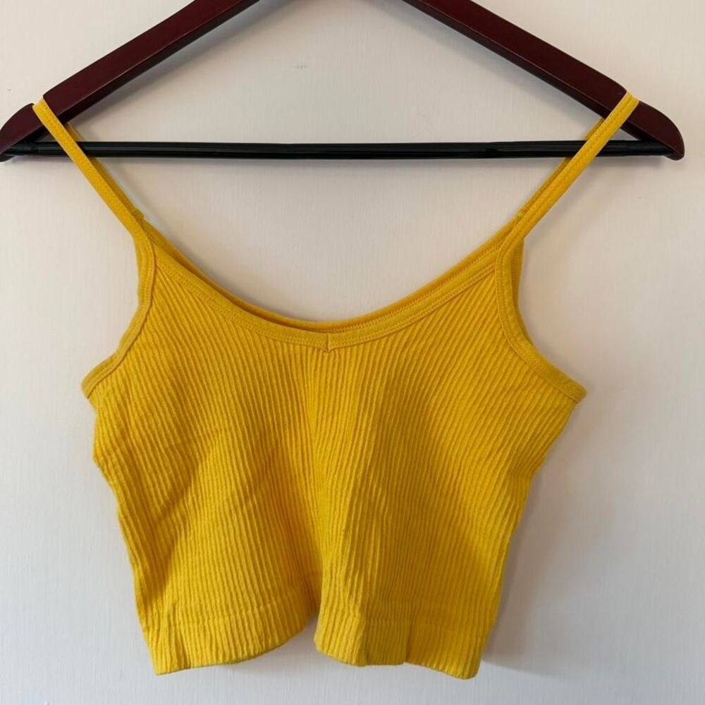 Urban Outfitters Sun Yellow Crop Indie Hippie Festival Boho Forest Fairy Top